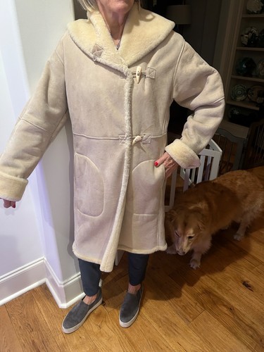 Shearling coat women size - , 8